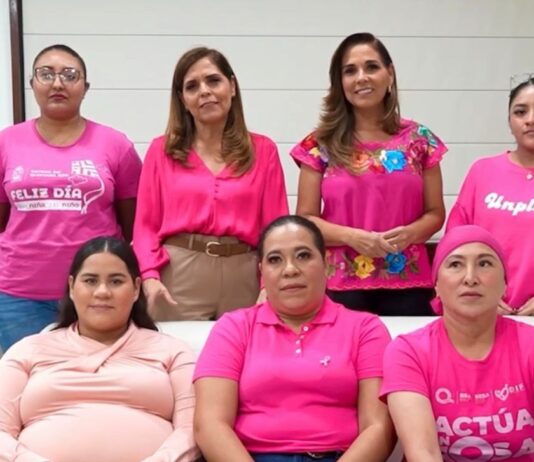 Impulsan Mara y Verónica Lezama la campaña “Actúa en Rosa” para fomentar la detección temprana del cáncer